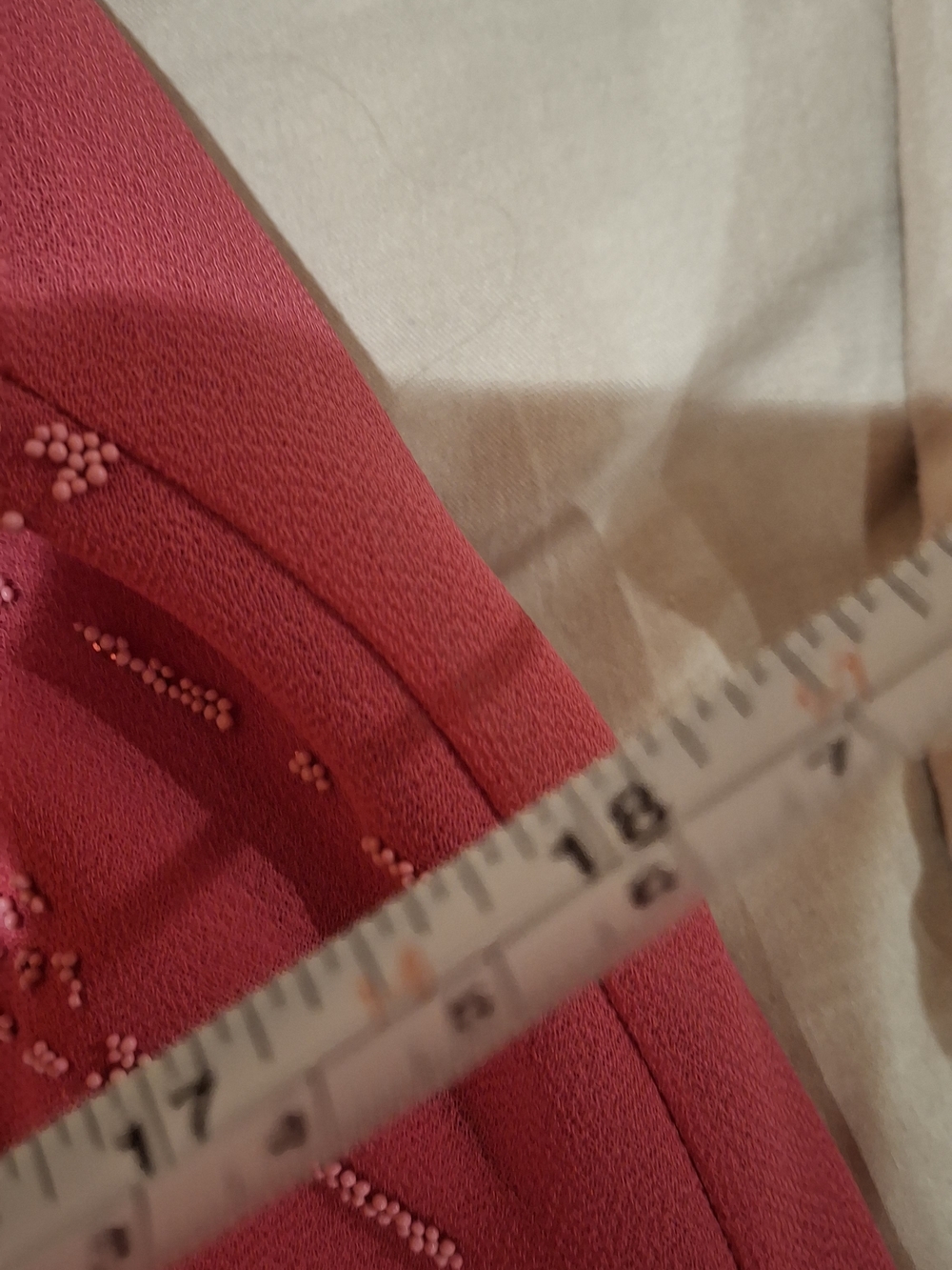 Sleeveless Embellished Fuchsia A-Line Beaded Dress - Picture 8 of 12